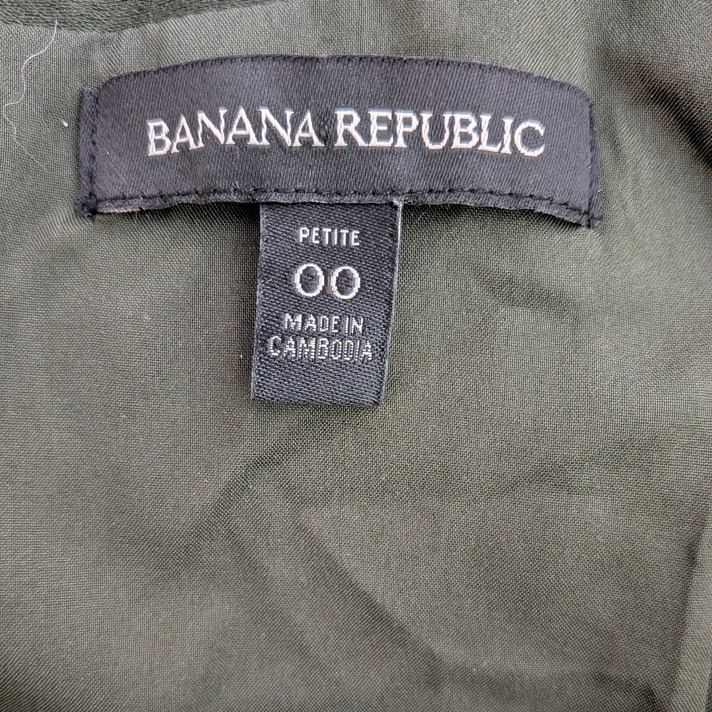 Banana Republic Petite Floral Dress In Forest Green - Picture 6 of 7
